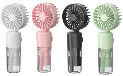 Shenrongtong 4 Pack Portable Handheld Fan With Water Mist Spray, Rechargeable Mini Hand Held Fan With Water Tank, Cooling Mist Fans For Offices Travel Camping
