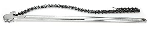 NUMNBE Chiave a catena per smontaggio – acciaio cromo vanadio temprato HRC60 con catena robusta e manico lungo 615mm regolabile fino a 215mm di diametro ideale per aree strette e riparazi