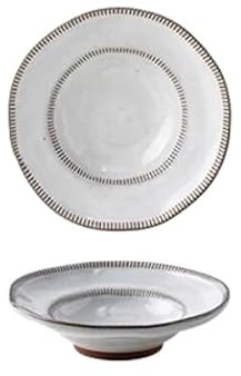 Assiette Assiette à pâtes en céramique, assiette creuse, plat de restaurant, bol, assiettes à dîner créatives nordiques Vaisselle