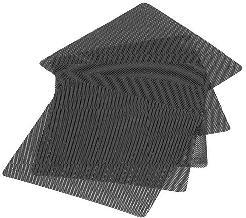 RASTKY 5 -pack 12 Cm Datorfläktskydd - PVC Dammsäker Filterdator och Bärbar Dator, Brusreducering och Flexibelt Svart Dammfilter, Skydda PC komponenter Från Damm och Skador