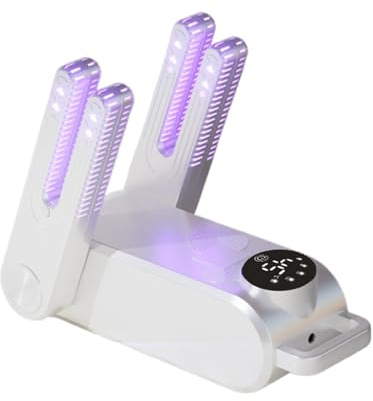 Yulokdwi Secador Eléctrico de Zapatos - Secapies Eléctrico Portátil - Máquina Ajustable para Calentar y Secar Botas, Zapatos, Guantes, Calcetines, Prendas de Cabeza, Deportivos y