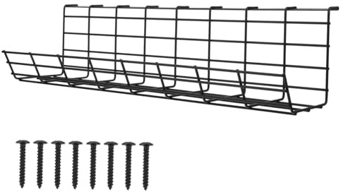 EPIGEIST under Desk Wire Organizer Cable Storage Rack for Home and Office Iron Wire Cable Management Tray and Power Strip Storage