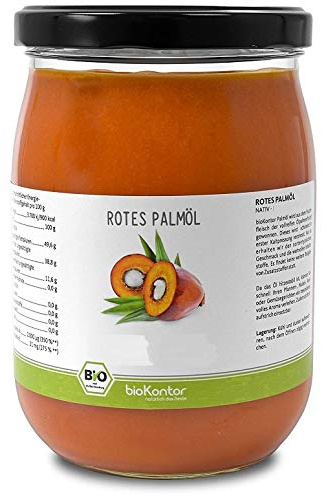bioKontor – BIO Rotes Palmöl 1L (1000ml) – nativ – 100% natürlich | aus kontrolliert biologischem Anbau