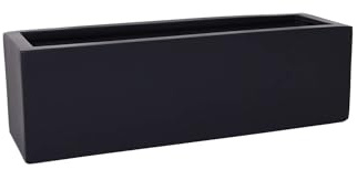 VIVANNO Blumenkasten Balkonkasten Pflanzkasten FLOBO Fiberglas Anthrazit | Frostsicherer 60 cm Pflanztrog für Balkon, Terrasse und Garten, 15 Liter Volumen, ideal als Kräuterkasten oder für Blumen