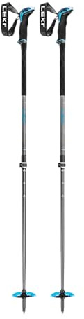 LEKI Guide Lite 2 skidstavar, silvergrå petrol-svart, 110–145 cm