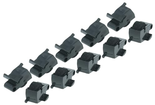 vhbw 10x Ink Roller Black compatible with Sharp EL1196, EL1195L, EL1607P, EL1801C Cash Register, Calculator