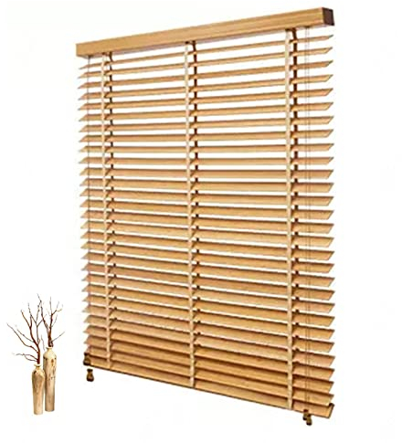 Jolan Jalousien Aus Massivholz,Horizontale Innen Jalousie,Fensterläden Jalousette,Holz Jalousetten Für Das Büro,Wärmedämmung/Sonnenschutz/Sichtschutz Vorhänge,50mm Lamellen,W×H-105x150cm/41x59in