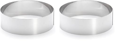 De Buyer - Cercle à entremets rond en inox - Diamètre 14 cm, hauteur 4,5 cm - 3989.14 (Lot de 2)
