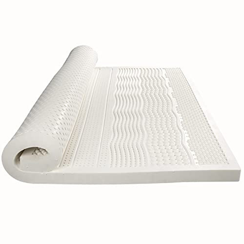 NAKEAH 100% natürlicher Latex -Matratzen -Top mit Baumwollabdeckung, Komprimierung und ohne Deformation, Wabenporenbelüftung, weich und komfortabel,2.5cm,150x200cm