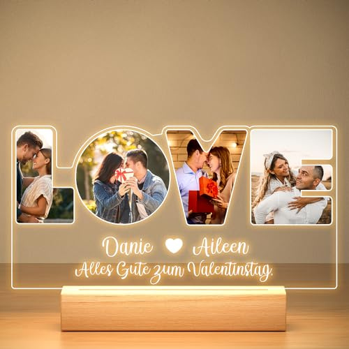 KoxSmar Personalisierte Valentinstagsgeschenk für Ihn & Sie, Personalisierte Bilderrahmen mit Foto, Personalisierter Bilderrahmen, Personalisierte Geschenke für Frauen, Geburtstagsgeschenk für Frauen