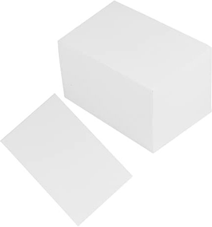 CAXUSD 200stücke Blanko-papierkarten Memokarten Mit Englischen Wörtern Grußkarten Zum Selbermachen Handgeschriebene Nachrichtenkarten Weiß Doppelseitig Blanko Für Zeichnungen