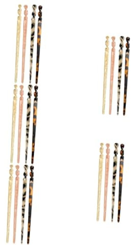 DOITOOL 20pcs Tortoise Shell Hair Pin for Women Acetate Hair Stick Styling Tool for Bun Hairstyles