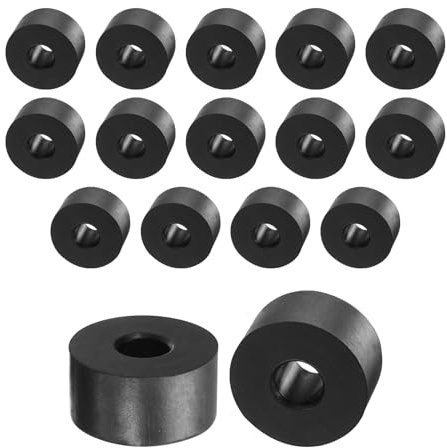 QUARKZMAN Entretoises en Caoutchouc, 30mm OD, 10mm ID, 15mm Hauteur, 16pcs | Rondelles Caoutchouc, Anti-Vibration Épaisses Amortisseur Coussins Maison Réparation