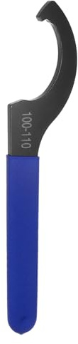 QUARKZMAN Chiave a Gancio C 100-110 Chiave a Gancio Antiurto Dado Mandrino in Acciaio con Impugnatura Antiscivolo Blu per Serraggio Tornio