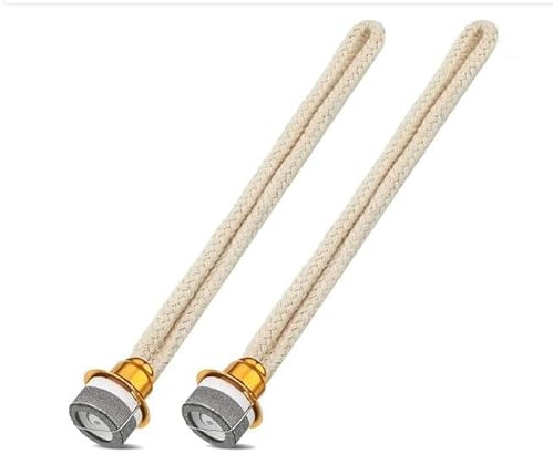 Amazleer 2 Stück Docht für Lampe Berger, Ersatzdocht für Öllampe, Katalytischen Brenner und Aromatherapie-Diffusor zur Luftkontrolle in der Heimdekoration (Gold)