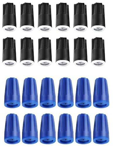 Lot de 24 douilles métalliques résistantes aux intempéries - Connecteurs d'épissure stables pour connexion électrique