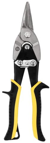 Knoruley Tijeras de Hojalatero de Aviación de 10 Pulgadas, Tijeras de Corte de Metal de Alta Resistencia para Cortar Metálica, Corte Recto, Acero Al Cromo Vanadio