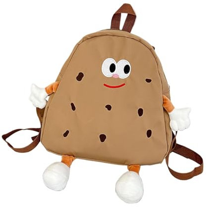 rockible Cookies Kinder Rucksack Schultasche für Abschluss Mädchen Kindertag Geburtstag, Braun