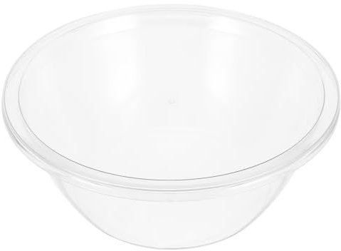 ULTECHNOVO Ciotola Per Impastare in Plastica Trasparente Con Coperchio Antiaderente, Ciotole Di Plastica Per Insalata e Preparazione Cibo, Vasca Da Cucina Grande Capacità Per Uso Familiare