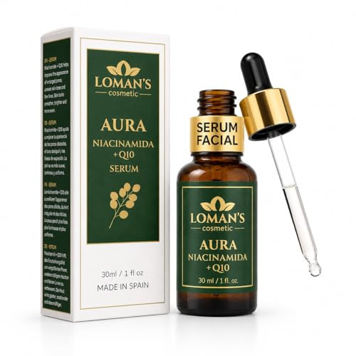 Sérum Niacinamida- Q10 -Reduce Poros -Marcas de Acné, Control del Sebo -Piel Grasa y Mixta - Natural - fabricado en España - Loman´sCosmetic - 30 ml