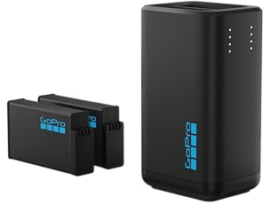 GoPro Dual Battery Charger + 2 Enduro Rechargeable Batteries for MAX2 - Official GoPro Accessory