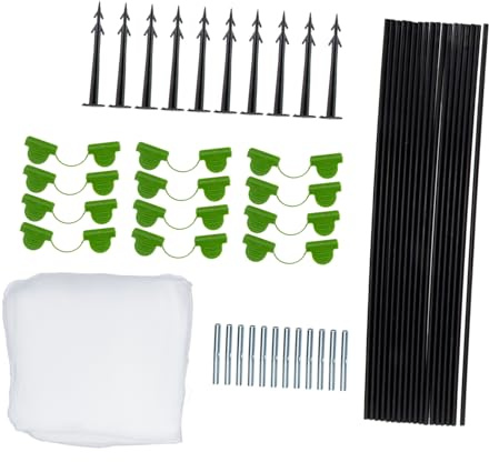 Hemobllo Filet de Protection Jardin Anti-Insectes et Oiseaux avec Arceaux pour Plantes Fruits Fleurs Serre Polyvalente Protection
