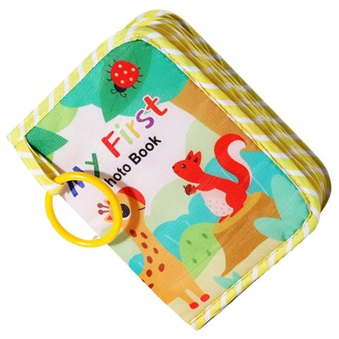 Qfdiwr Album fotografico per bebè, album fotografico per baby shower - libro di memoria in tessuto morbido, regalo per genitori, collezionisti, festa adozione riunione familiare