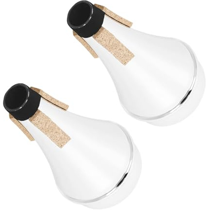TOYANDONA 2pcs Plastic Trumpet Mute for Beginners Students Lightweight Small Trumpet Muffler Practice Mute Brasses Replacement