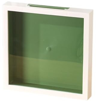 SZLIFE Cornice portafoto Shadow Box, collezione di ricordi, leggera, compatta, multiuso, con fessura per biglietti da concerto, Beige E Verde