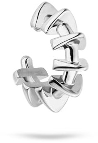 LIEBESKIND BERLIN Damen Schmuck – Earcuff im Spikes Design aus Edelstahl – in Silber – markant, modern & vielseitig kombinierbar – hochwertig verarbeitet & ideal für jeden Anlass