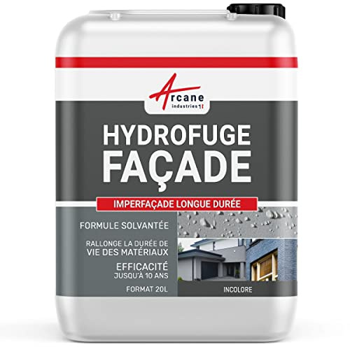 Hydrofuge façade, imperméabilisant pour mur, pierre, brique, enduit, crépi, imperfacade - 20 L (jusqu'à 100 m²) - ARCANE INDUSTRIES