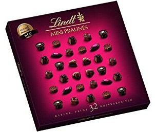 Lindt Mini Pralinés Noirs, Zartbitterschokolade, 32 Pralinen, 2er Pack (2 x 158 g)