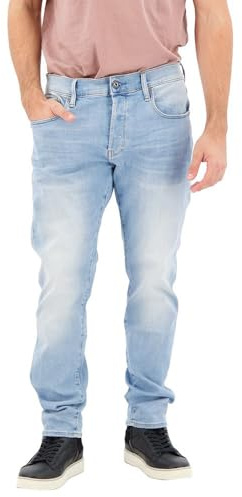 G-STAR RAW herr Jeans 3301 Slim Fit Jeans, Blå (Lt Indigo Aged 8968-8436), 36W / 34L