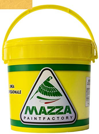 MAZZA Pittura Decorativa Le Velature Lt 5 Colorificio Vernice Effetto Velato Nuvolato Semicoprente Pareti Interne Idropittura Murale Colorata Opaca (Giallo Girasole Vl6012)