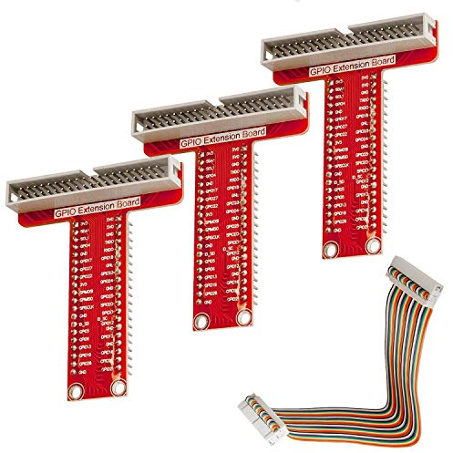 AZDelivery 3 x 40 Pins GPIO Breakout Board und kompatibles Flachband Ribbon Kabel kompatibel mit Raspberry Pi