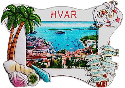 3D Hvar Island Dalmatiner, Kroatien, Kühlschrankmagnet, Touristensouvenir, Geschenkkollektion, Heimküchendekoration, Magnetaufkleber, Kühlschrankmagnet