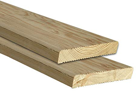 Terrassendielen Lärche 27 x 142 mm Länge 120 cm Dielen Bretter 2-seitig geriffelt