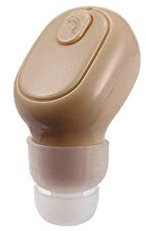 Oreillette sans fil Bluetooth intra-auriculaire - Mini casque Bluetooth invisible - 6 heures - Jaune