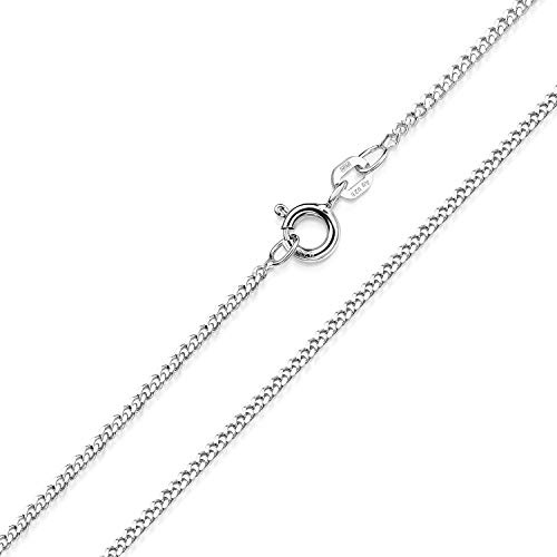 Feine Damen Panzerkette 1,7mm aus 925 Sterling Silber für Anhänger K91 | Hautfreundliche Silberkette ohne Anhänger für Damen und Mädchen in 40-70cm von MATERIA by Matthias Wagner