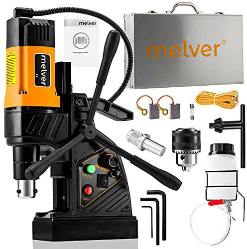 Trapano magnetico a nucleo, leggero, industriale, con Weldon e Borcope, mandrino Fi-40 mm/1480 W/10 kg/690 giri/min