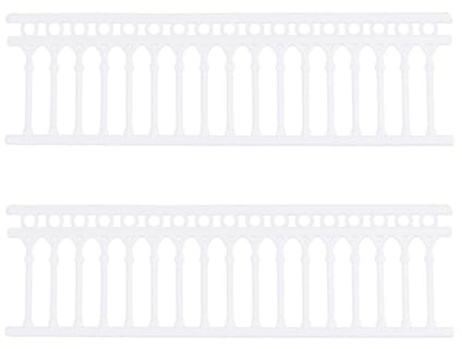 Cabilock 1/100 Scale DIY Garden Fence Model 39.37In Miniature Courtyard Fence Ornament for Outdoor Patio Lawn Decoration Table Landscape