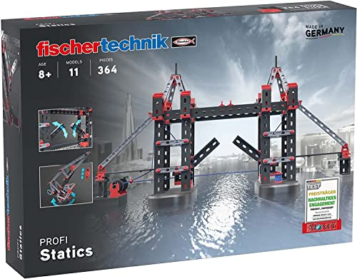 fischertechnik 564071 Profi Statics-der Architektur Baukasten für Statik Grundlagen, ab 8 Jahre, Schwarz, 32 x 8 x 23 cm