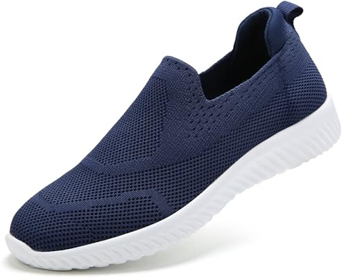 Myztra Womens Slip On Trainers Memory Foam Arch Support Comfort Tennis Shoes