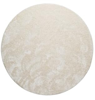 Wecon Home Flavio gewebter Hochflorteppich, 200 cm rund, Creme weiß | Entdecke den, Ein vielseitiger Hochflor Teppich für anspruchsvolle Einrichtungen und höchsten Komfort