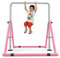 Vielrosse Gymnastik Turnreck, Höhenverstellbare Reckstange für Kinder, Horizontale Training Bar für den Innenbereich Turntrainingsgeräte für Zuhause und Fitnessstudio (Rosa)