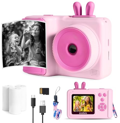 KC5 - Fotocamera a stampa istantanea per bambini (rosa)