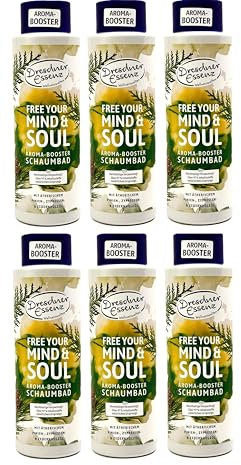 6er Pack Dresdner Essenz Schaumbad Aroma Booster Free your Mind & Soul 6 x 500ml