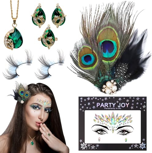 8 Stück Pfau Kopfschmuck Damen Pfau Haarreif Pfaus Kostüm Damen Kostüm Pfauen Kostüms Damens Haarschmuck Pfaus Kopfschmuck Für Karneval Fasching Halloween Mottoparty Cosplay