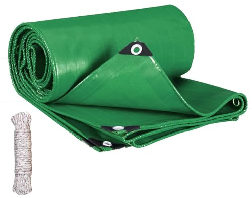 Bâche Renforcée 140 x 190 cm Étanche, Résistant à La Déchirure, Multifonction Protection Baches avec Coins Renforcés, pour Extérieur, Balcon, Toit, Pergola, Vert