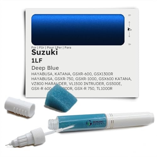 Genuine Colors Lackstift DEEP Blue 1LF für Suzuki Blau Hayabusa Katana GSXR-600 GSX1300R GSXR-750 GSXR-1000 GSX600 VZ800 Marauder VL1500 Intruder GS500E GSX-R 600 TLR1000R 750 TL1000R